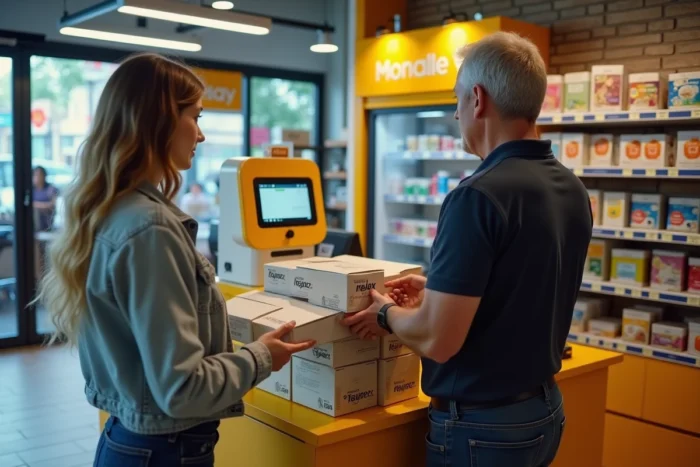 Point relais Mondial Relay en épicerie de quartier avec dépôt de colis pour un envoi Vinted
